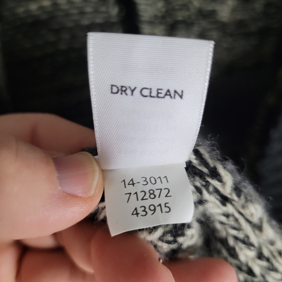 J. JILL | wool blend chunky patchwork knit long sleeve open cardigan - Picture 6 of 6